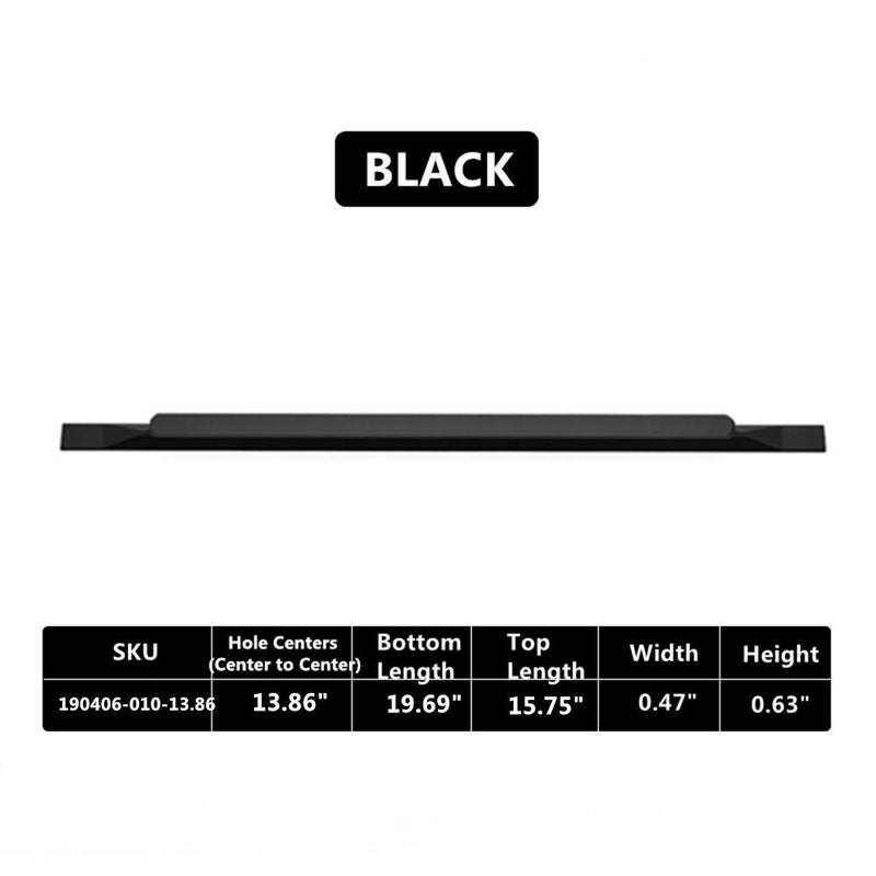 Shozafia Kitchen Cabinet Pulls - Black Cabinet Handles - 5 Pack Long Cabinet Hardware for Drawers Dresser Furniture Pulls (13.86 inches Hole Center - 19.69 inches Length) - Image 4